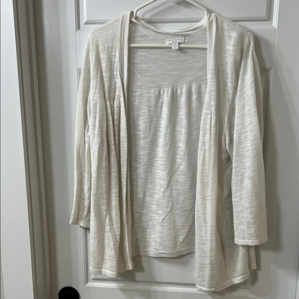Charter Club Women's Ivory Cardigan